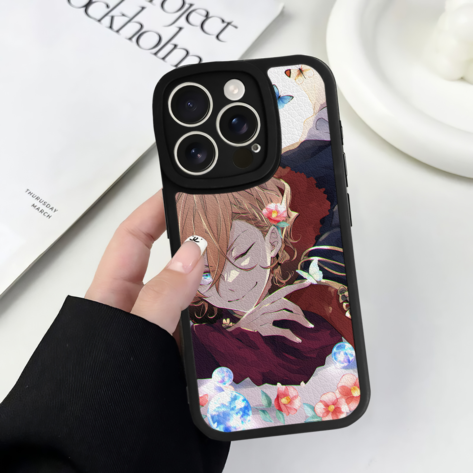 （画像用） 文豪ストレイドッグス Bungo Stray Dogs 【iPhone 16シリーズ対応】シリコンスマホケース（レザー調） 材質：シリコン
